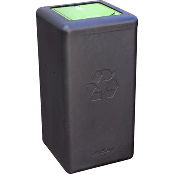 BrickBin Affaldsspand,  BrickBin, sort, HDPE, 65 l, sort/ grøn,  med sækkeholder og låg *Denne vare tages ikke retur* (1999905111)
