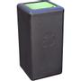 BrickBin Affaldsspand, BrickBin, 35x35x70cm, 65 l, sort, HDPE, sort/grøn, med sækkeholder, til tungt affald, og kildesortering