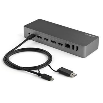 STARTECH StarTech.com 1ms USB C Cable with USB A Adapter Dongle Hybrid 2 in 1 with 100W Power Delivery Passthrough (USBCCADP)