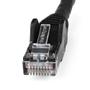 STARTECH 50CM LSZH CAT6 ETHERNET CABLE - SNAGLESS UTP PATCH CORD BLACK CABL (N6LPATCH50CMBK)