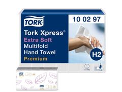 TORK Håndklædeark Tork Xpress Premium Extra Soft Multifold H2 2-lags Hvid Krt/21x100