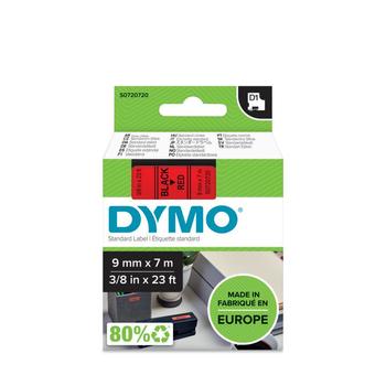 DYMO tape 9mm sort/rød (40917)