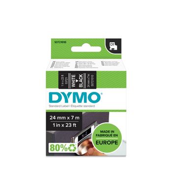 DYMO D1 Tape White on Black 24mm x 7m (S0721010)