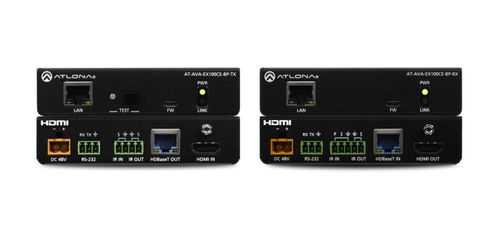 Atlona Avance 4K/UHD extended distance HDMI Transmitter and Receiver Kit with RS-232 and IR pass-through and bi-directional power (AT-AVA-EX100CE-BP-KIT)