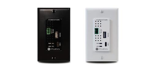 Atlona Omega single gang wall plate with USB-C Input and USB data support (AT-OME-EX-TX-WPC)