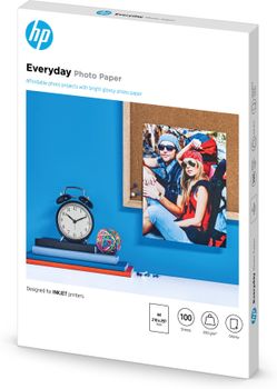 HP Everyday glanset fotopapir – 100 ark/ A4/ 210 x 297 mm (Q2510A $DEL)