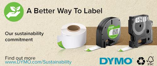 DYMO D1 polyester tape 19mm sort/hvid (S0718050*5)