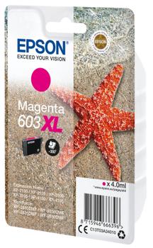 EPSON n Ink Cartridges,  603XL, Starfish, Singlepack,  1 x 4.0 ml Magenta, XL (C13T03A34010)