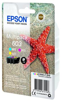 Epson 603 Multipack - 3-pack - gul, cyan, magenta - original - blekkpatron (C13T03U54020)