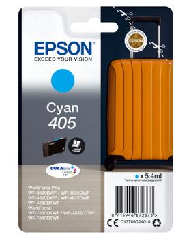 EPSON 405 - 5.4 ml - cyan - original - blister med RF-larm/ akustiskt larm - bläckpatron - för WorkForce WF-7310, 7830, 7835, 7840, WorkForce Pro WF-3820, 3825, 4820, 4825, 4830 (C13T05G24020)