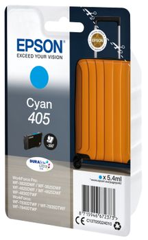 EPSON 405 - 5.4 ml - cyan - original - blister med RF-larm/ akustiskt larm - bläckpatron - för WorkForce WF-7310, 7830, 7835, 7840, WorkForce Pro WF-3820, 3825, 4820, 4825, 4830 (C13T05G24020)