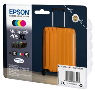 EPSON 405XL Multipack - 4-pack - XL - black yellow cyan magenta - original - ink cartridge - Blækpatron Sort (C13T05H64020)