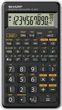 SHARP EL501 12 Digit Scientific Calculator Black/ White SH-EL501TBWH (SH-EL501TBWH)