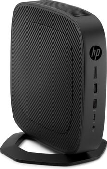 HP t640 - Tunn klient - SFF - 1 x Ryzen Embedded R1505G / 2.4 GHz - RAM 4 GB - flash 32 GB - eMMC - Radeon Vega 3 - GigE, Bluetooth 5.2 - WLAN: 802.11a/ b/ g/ n/ ac/ ax,  Bluetooth 5.2 - HP ThinPro - skärm: (12H55EA#AK8)