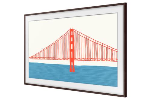 SAMSUNG Frame 43 Brown Modern 2021 90 degree square (VG-SCFA43BWBXC)