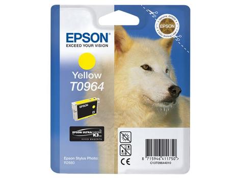 EPSON n Ink Cartridges,  T0964, Husky, Singlepack Yellow (C13T09644010)