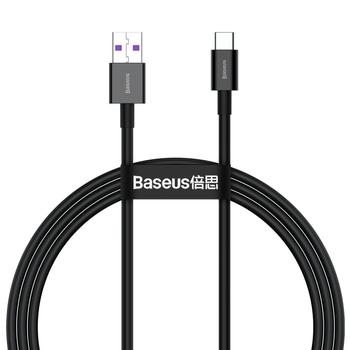 BASEUS Superior Fast Charge USB-A to USB-C Cable, 66W, 1m - Black (CATYS-01)