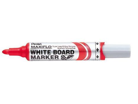 PENTEL Whiteboardpenn PENTEL Maxiflo M rund rød (MWL5MB*12)