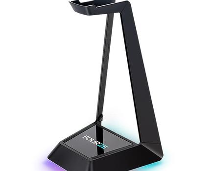 FOURZE PC Headset Stand w/Qi, USB, RGB (FZ-HS100-001)