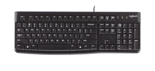 LOGITECH K120 Corded Keyboard black USB (FRA) (920-002488)