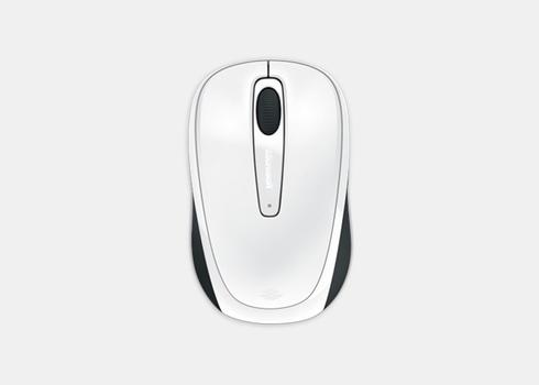 MICROSOFT Wireless Mobile Mouse 3500 - Mouse - Optic - 3 Buttons - White (GMF-00294)