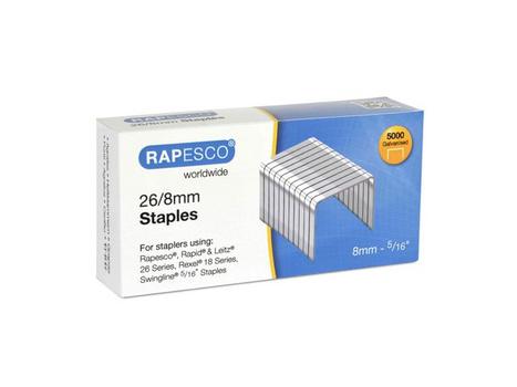 Rapesco 26/8mm Galvanised Staples (Pack 5000) - S11880Z3 (S11880Z3)
