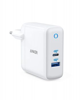 ANKER WALL CHARGER (ATOM III 45W USB-C + USB-A WH) (A2322G21)