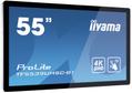 IIYAMA Kosketusnäyttö,  kapasitiivinen - 55inch PCAP Anti-glare Bezel Free 15-Points Touch Screen, 3840x2160 (4K), IPS pa (TF5539UHSC-B1AG)