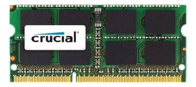 CRUCIAL DDR3 SO-DIMM 1600MHz 4GB CL11 1600Mhz (PC3-12800),  CL11, 204pin, 1.35V/ 1.5V (CT51264BF160B)
