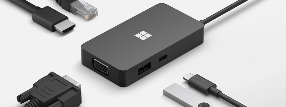 MICROSOFT SURFACE USB-C TRAVEL HUB BLACK NORDIC PERP (1E4-00004)