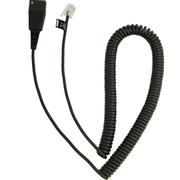 JABRA QD Cord to RJ10 coiled 0.5 - 2 meters for Lucent Callmaster V VI Cisco 79xx and PLX A22