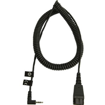 JABRA QD Cord to 2.5mm pin plug coiled 0.5-2m fi. for Panasonic GB500 PLX CA40 (8800-01-46)