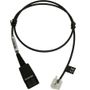JABRA Cord with QD to special plug RJ 45 straight 0 5 meters for Siemens Open Stage EN