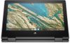 HP Chromebook x360 11 G3 Education Edition - Flipputformning - Celeron N4020 / 1.1 GHz - Chrome OS - UHD Graphics 600 - 4 GB RAM - 32 GB eMMC - 11.6" IPS pekskärm 1366 x 768 (HD) - Wi-Fi 5 - svartgrå - k (3C220EA#UUW)