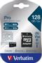 VERBATIM microSDXC Pro 128GB Class 10 UHS-I incl Adapter
