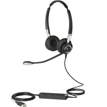 JABRA BIZ 2400 Duo USB NEXT GENERATION Type: 82 E-STD Noise-Cancelling USB connector with mute-button and volume control Microphone (2499-829-309)