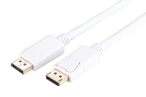 LinkIT DisplayPort 1.2 Hvit 4K@60 2 m 4K@60, 28 AWG, hvit kabel, versjon 1.2 (CDP-DP-0020-HV)