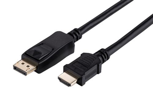 LinkIT DisplayPort ver.1.3 til HDMI 1m 4K x 2K@60Hz | 30 AWG | Black (CDP-H-3010-A)