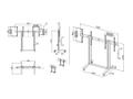 MULTIBRACKETS M Public Display Stand 210 Dual Screen & Pillar 55''-70' (7350073733019)