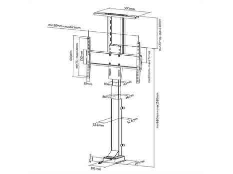MULTIBRACKETS M Motorized TV Lift Large (7350073735969)