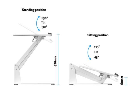 MULTIBRACKETS M Laptop Workstation White (7350073739141)