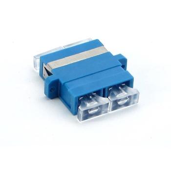 OEM Fiber adapter SC/SC duplex SM , Clips and flanges , blue (ILWL SC-SC-M)