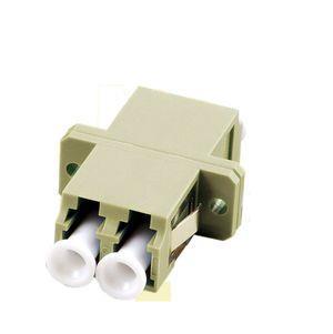 LinkIT Fiber adapter LC/LC Duplex MM , Clips and flanges , Beige (FB-13-LC)