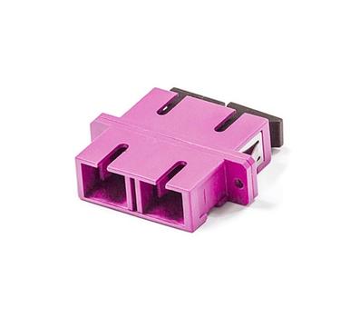 LinkIT Fiberadapter SC/SC DPX Magenta MM | Duplex | Flens og klips (2XSC-OM4)