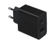 SAMSUNG Power Adapter Super Fast Charg. Duo USB-A 15W USB-C 35W without cable Black