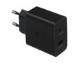 SAMSUNG Power Adapter Super Fast Charg. Duo USB-A 15W USB-C 35W without cable Black (EP-TA220NBEGEU)