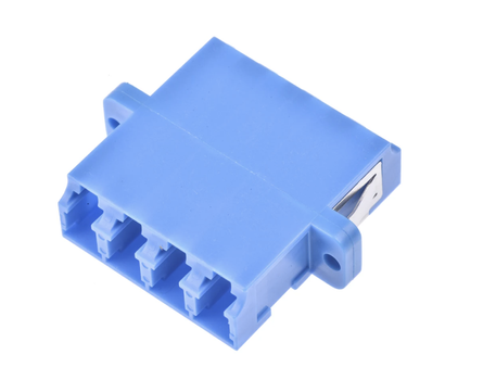 LinkIT Fiber adapter LC/LC Quadruplex SM , Clips and flanges , blue (FA4LLSM)