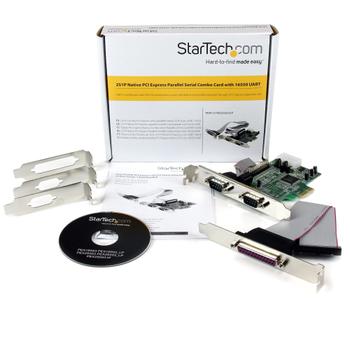 STARTECH 2S1P PORT PCI EXPRESS PARALLEL SERIAL COMBO CARD WITH 16550 CTLR (PEX2S5531P)