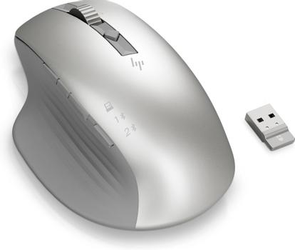 HP 930 Creator Trådløs mus ( sølv) Bluetooth,  USB-A, 8 knapper, 4000 DPI, opptil 1 år batteritid,  Windows/ MacOS (1D0K9AA)