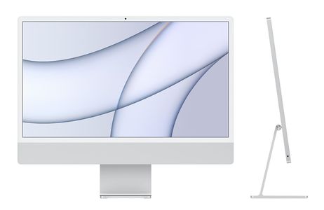 APPLE iMac 24" with Retina 4.5K (2021), M1 chip, 8-core CPU/ 8-core GPU, 8Gb RAM, 512Gb SSD, Silver (MGPD3DK/A)